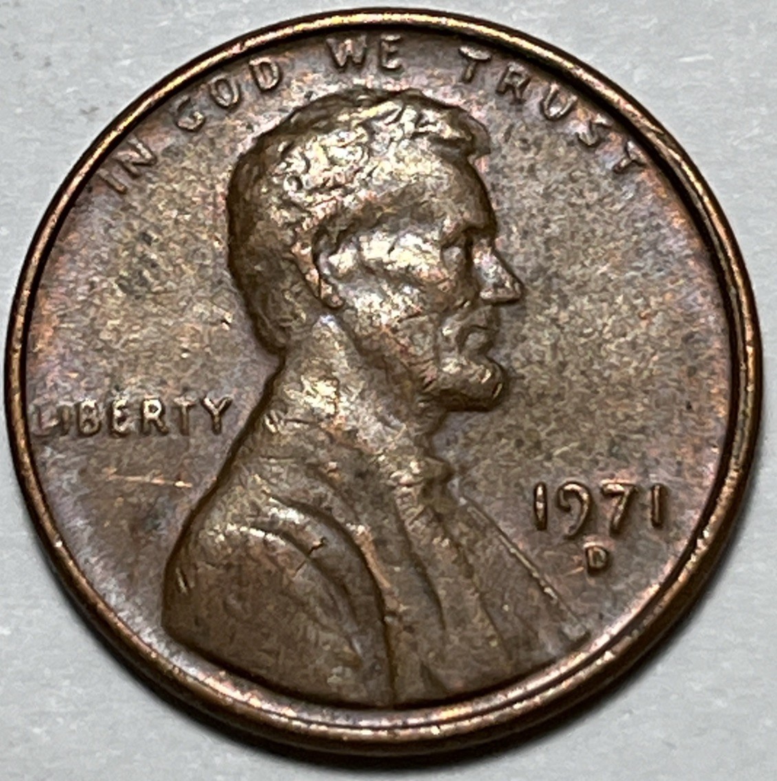 1971 D Lincoln Penny Errors Weak Strike DDR No FG Errors