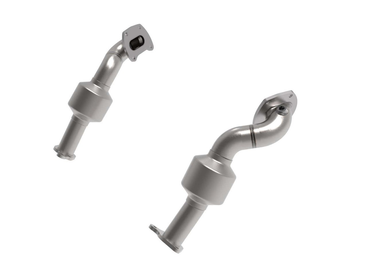 48-46012-HC Twisted Steel Downpipe 2-1/2 to 2-1/4 IN 409 Stainless Steel w/ Cat