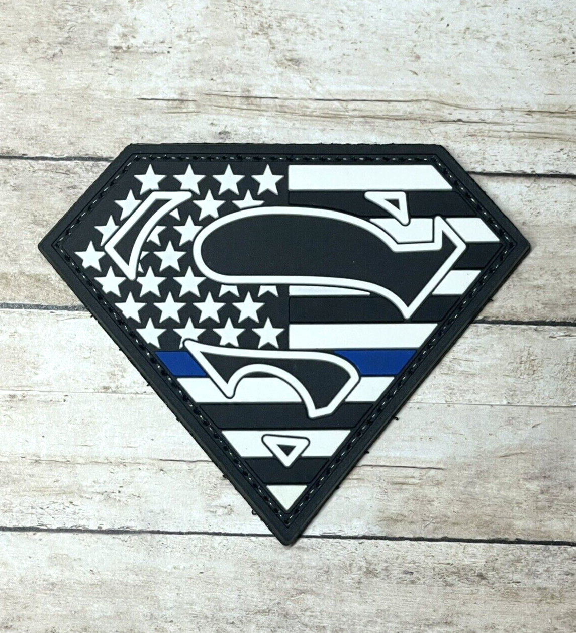Superman PVC Patch - Tactical Morale Patch - Superman USA Flag Patch Superhero