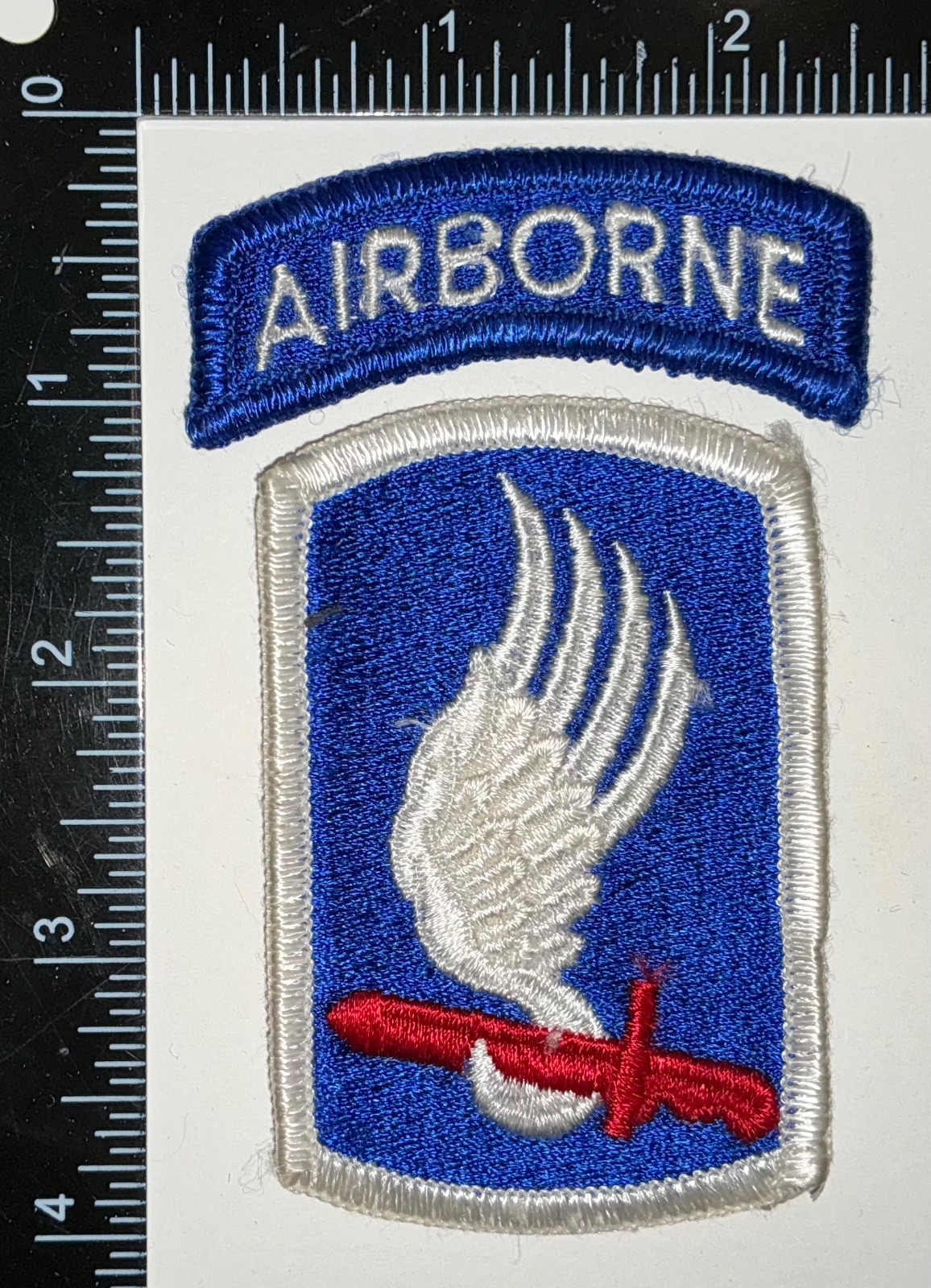 Cold War US Army 173rd Airborne Infantry Brigade Merrow Edge Patch