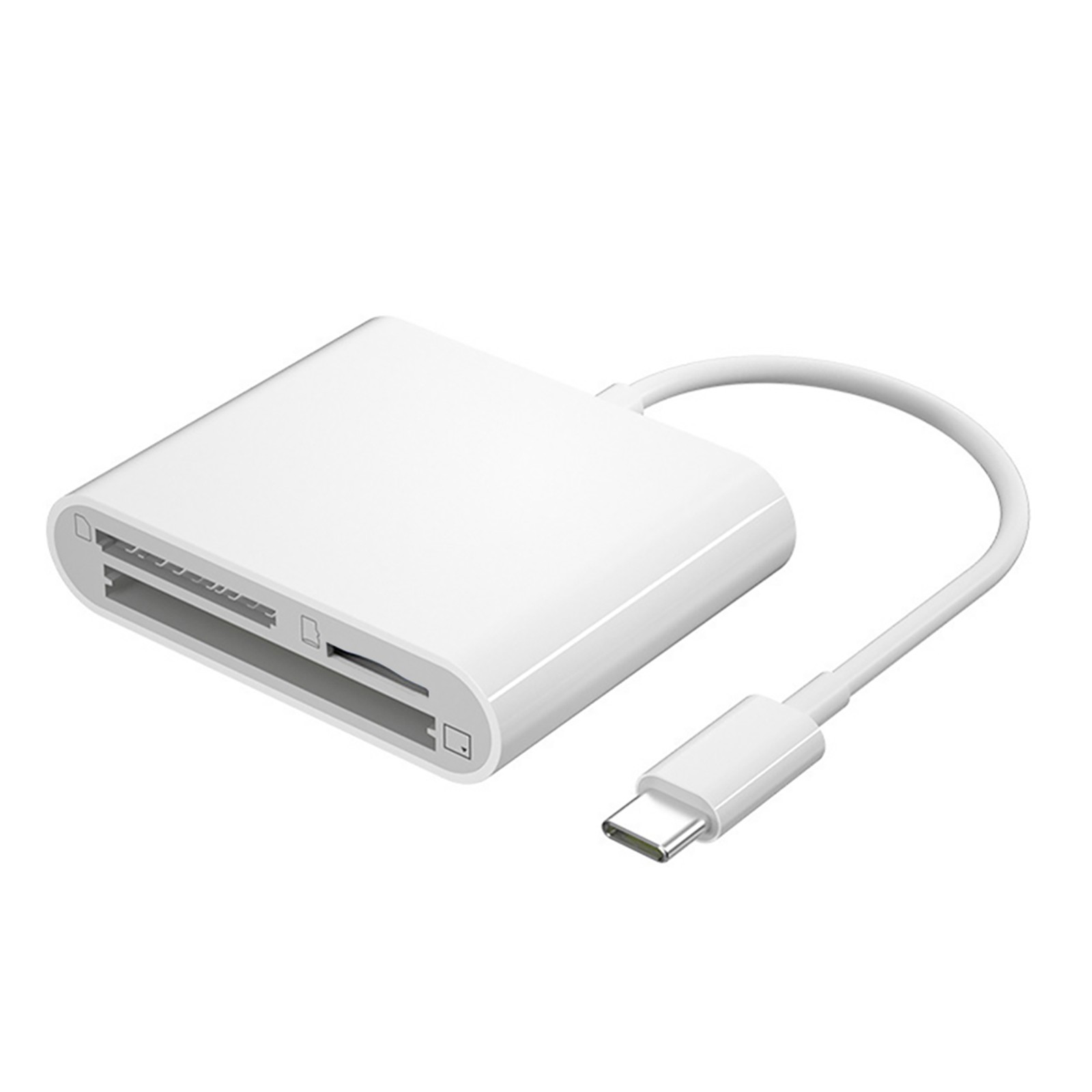 Type-C to CF SD MicroSD Card Reader Adapter Plug Play for Smartphone iPad Mac