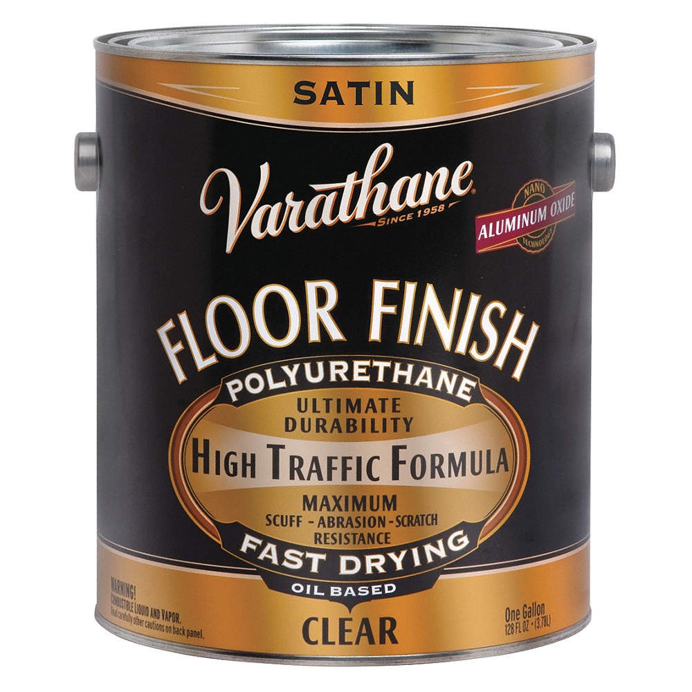 VARATHANE 130231 Floor Finish,Crystal Clear,Satin,1 gal. 1TBN6