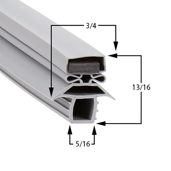 Traulsen Magnetic Door Gasket 341-37516-00 - 8-1/2" x 13-23/32" - For URS36DT