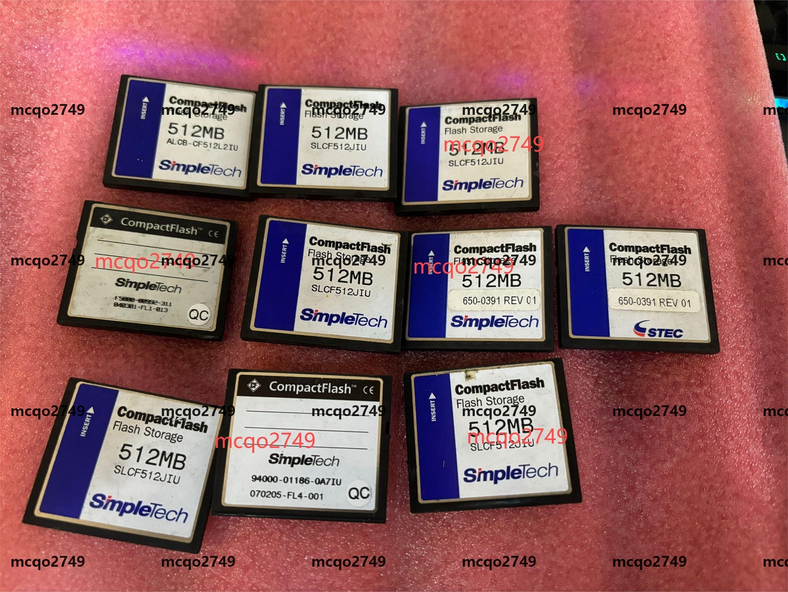 10PCS SimpleTech 512MB CompactFlash Flash Storage CF Memory Card