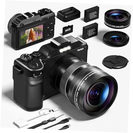 Digital Camera with WiFi, 4K 5K 64MP Photography Camera Kit for 5K & 64MP Kit