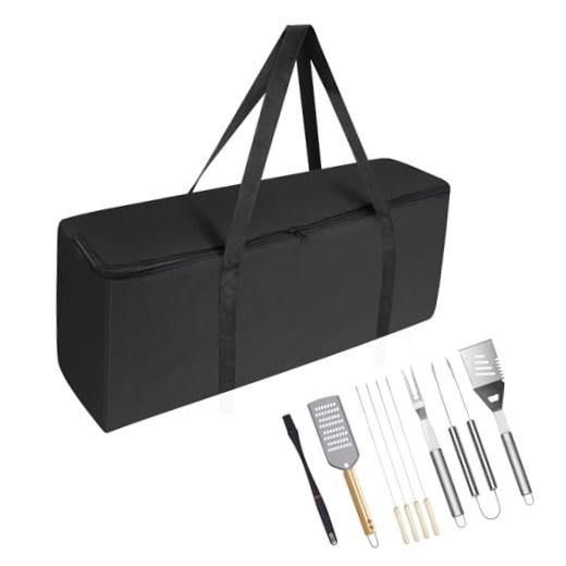 BBQ Tool Storage Bag, Heavy Duty Tools Bag, 600D Rectangular 22"L * 5"W * 8"H