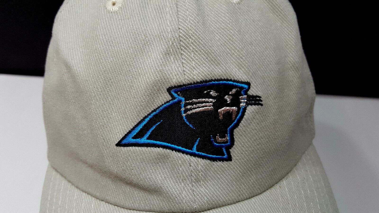 NFL Carolina Panthers Truckers Cap Mens  Adjustable Back Beige One Size Fits All