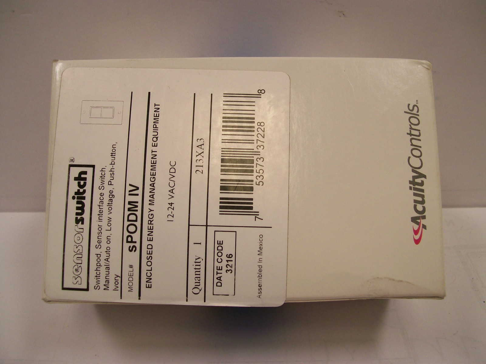 NEW Acuity Controls Sensor Switch sPODM IV sPODMIV Ivory Switch SAU3308