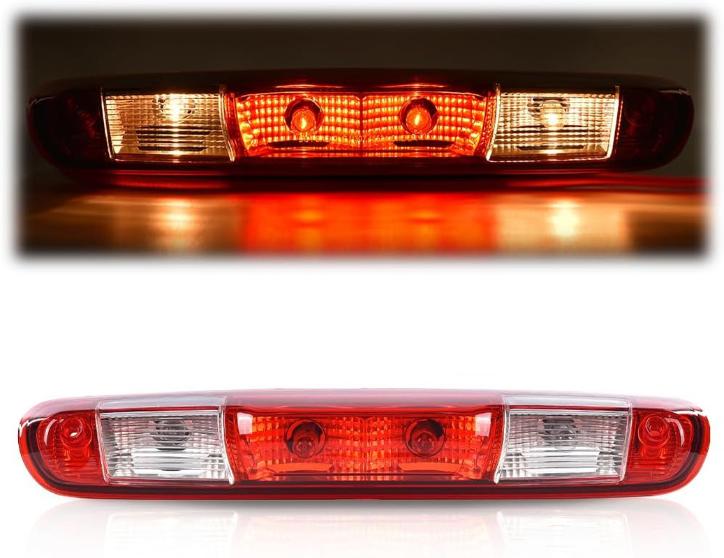 3rd Brake Cargo Light 08-14 Chevy Silverado GMC Sierra 1500 2500 3500 Red Clear