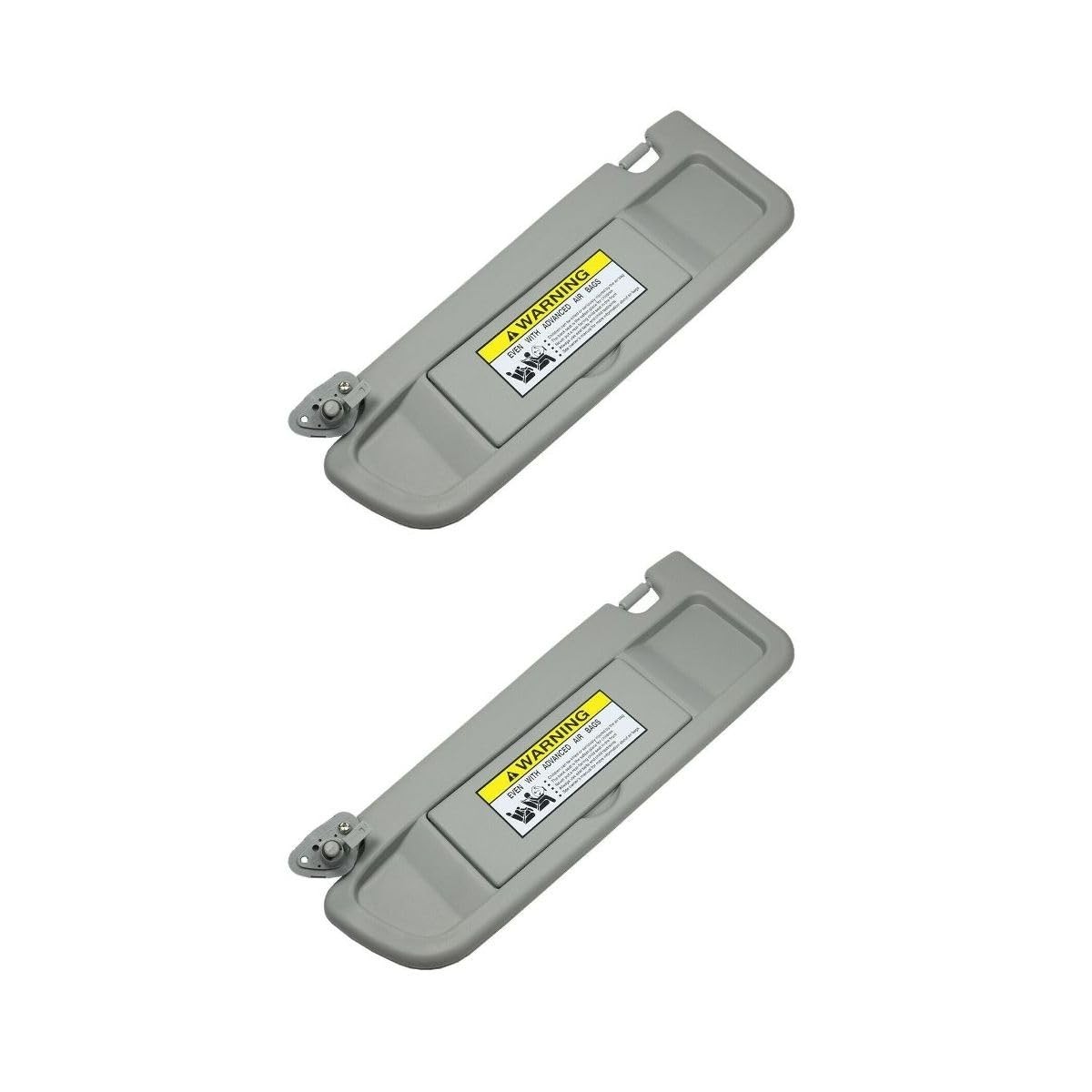 2 Pieces Sun Visor Left Driver Side Clear Light Gray for Honda Civic 2006-2011
