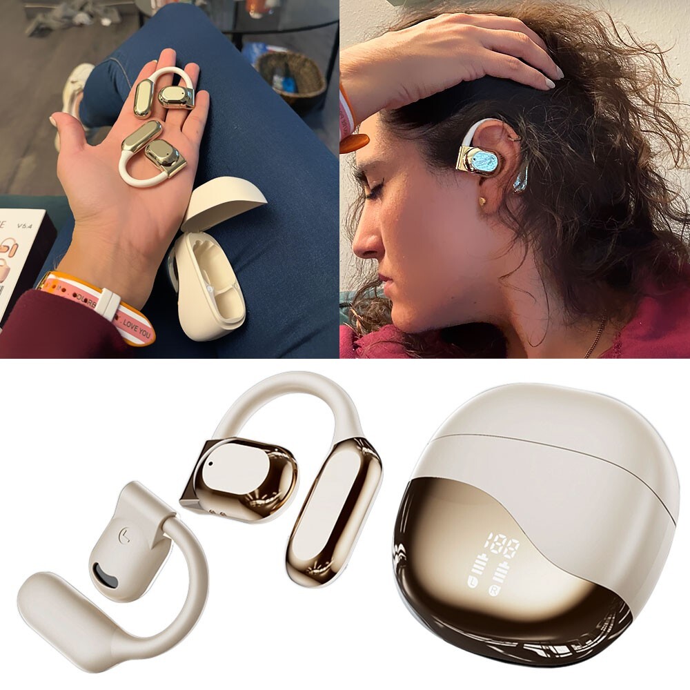 For iPhone 16e/16 Plus/16 Pro Max Open Ear Wireless Earbuds Bluetooth Headphones