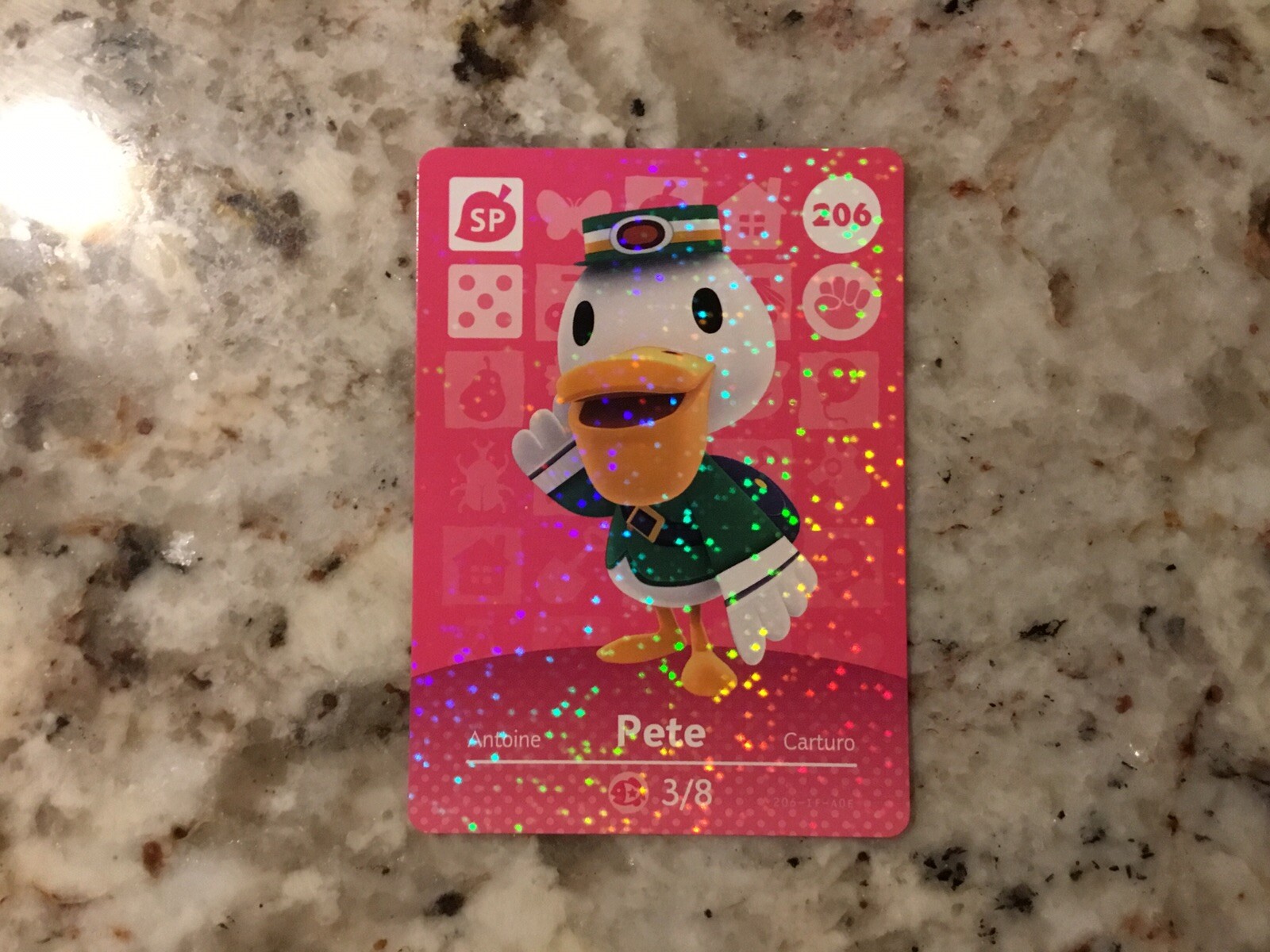 Pete 206 Animal Crossing Amiibo Authentic Nintendo Mint Card From Series 3