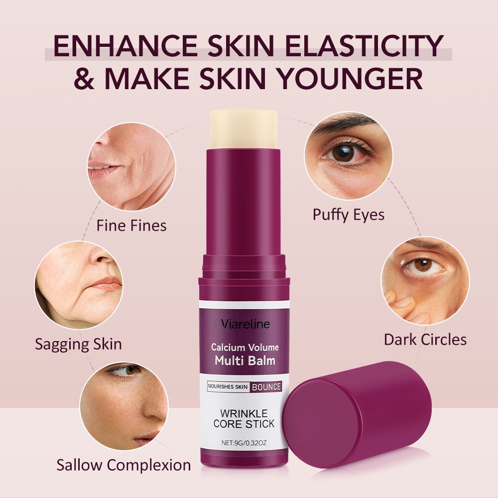 3PCS Calcium Volume Multi Balm Wrinkle Core Stick Beauty Korean Moisturing Stick