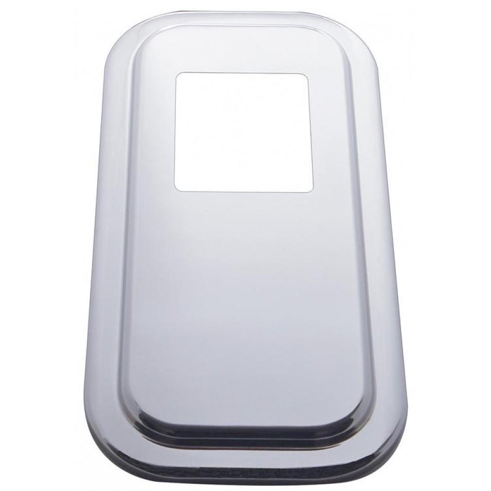 Peterbilt Short Hood Stainless Shift Plate - 5 3/4" X 4 7/8" Opening
