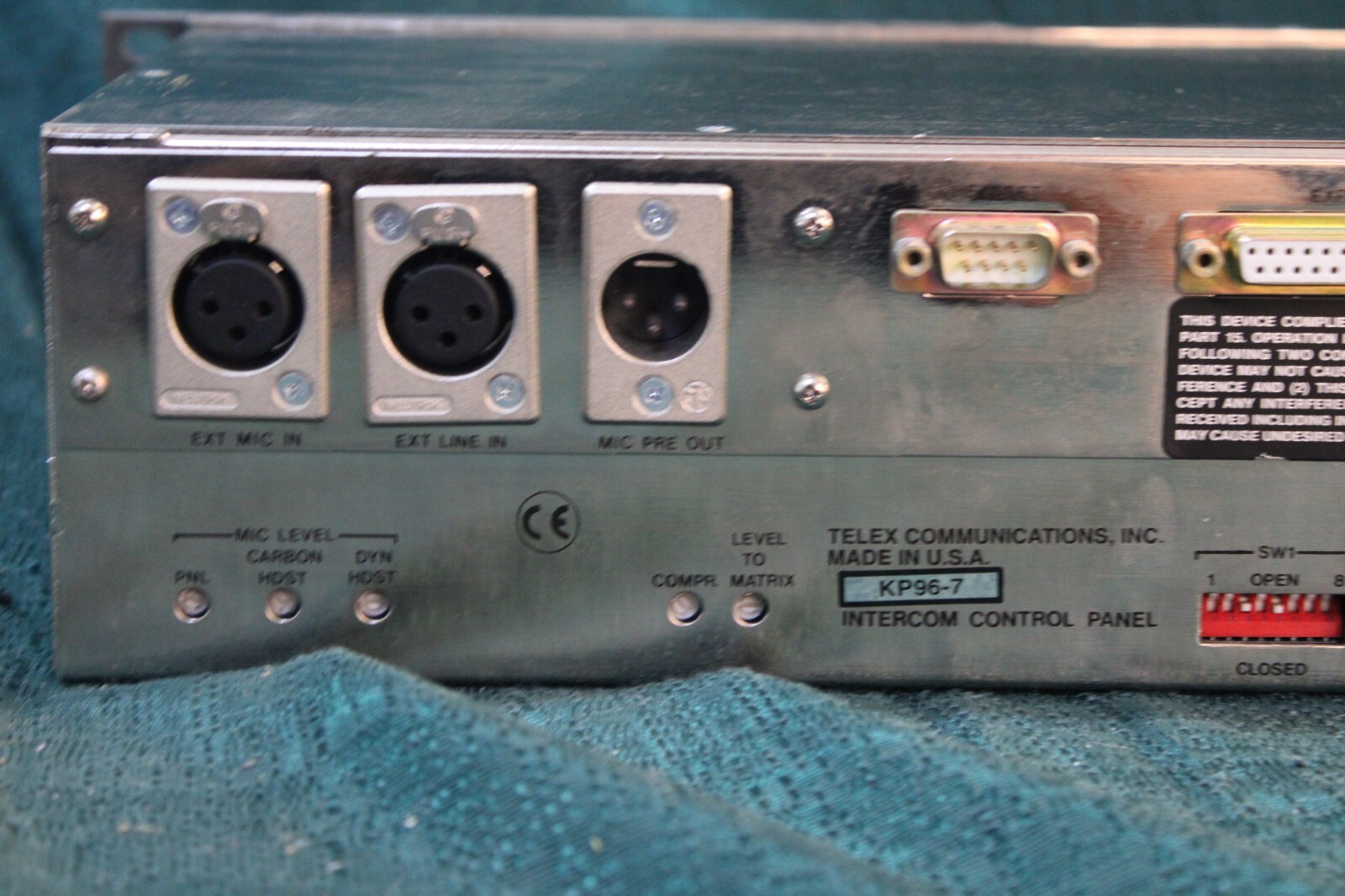 RTS by Telex Matrix Intercom System KP96-7 Intercom Control Panel w/ Power Cord