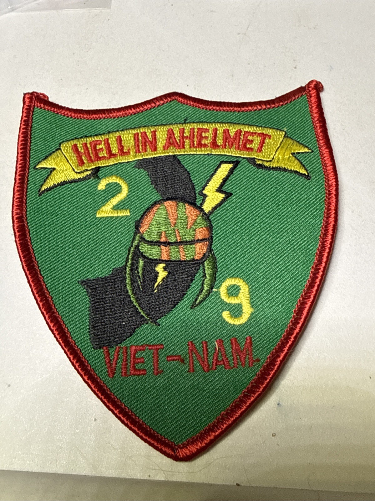 Marine Corps 2nd Battalion 9th Regiment Hell In a Helmet patch #956