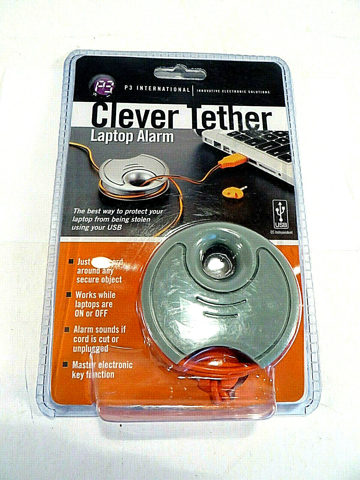 Computer Alarm Clever Tether P8280 USB P3 Protect Your Laptop Notebook NEW