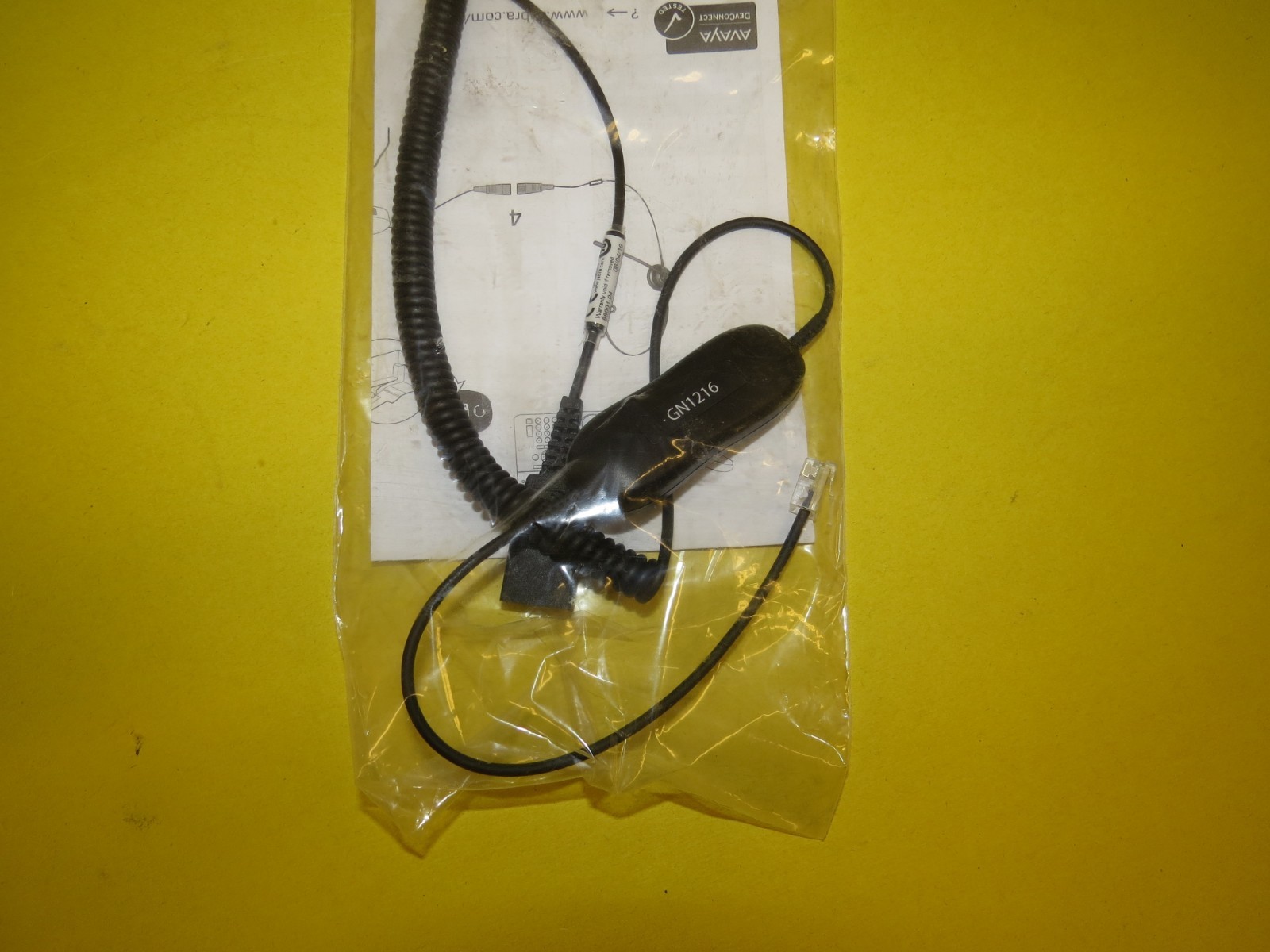 *NEW* Jabra GN1216 Avaya cord for Avaya 1600/9600 phones 88001-04