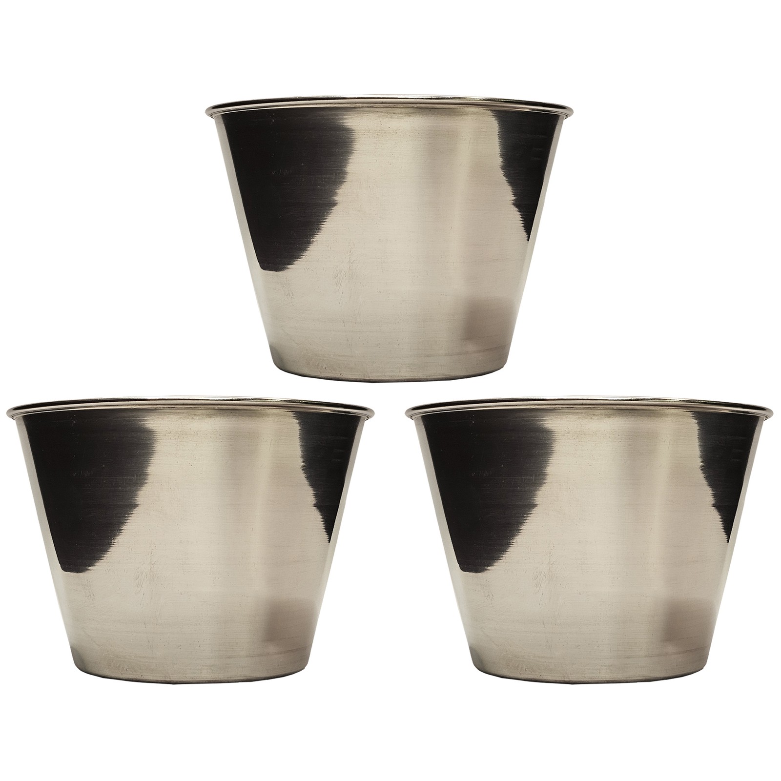Home Brew Ohio Stainless Steel Sauce Cup 14cm (Ramekin) 3 Pack
