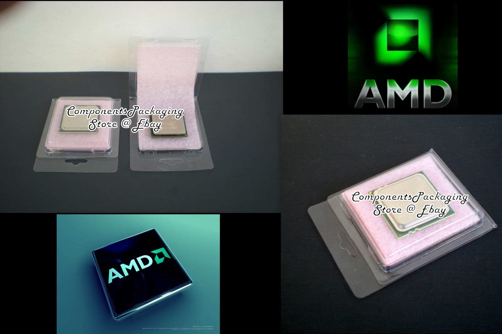 20 AMD Ryzen Processor CPU Clamshell Case for Socket AM4 with Anti Static Foam
