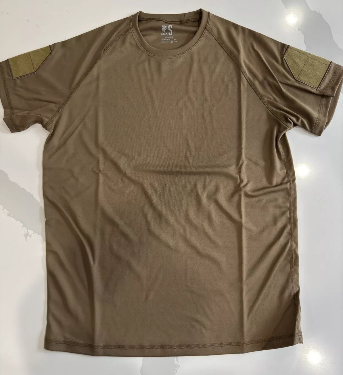 LBX Tactical Shooter Shirt Small Coyote Brown Hook & Loop On Sleeves LBT