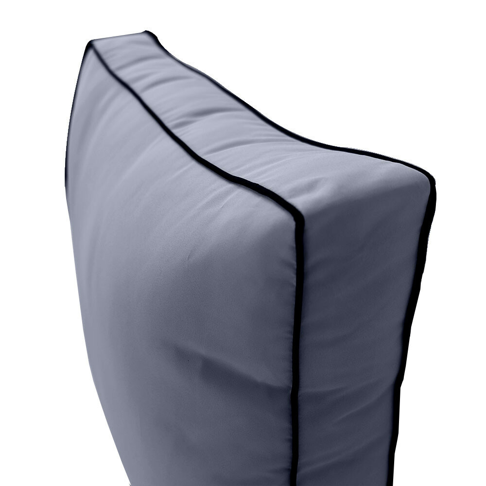 Large Deep Seat Back Cushion Slip Cover Contrast Piped Trim 26" x 30" x 6" AD001