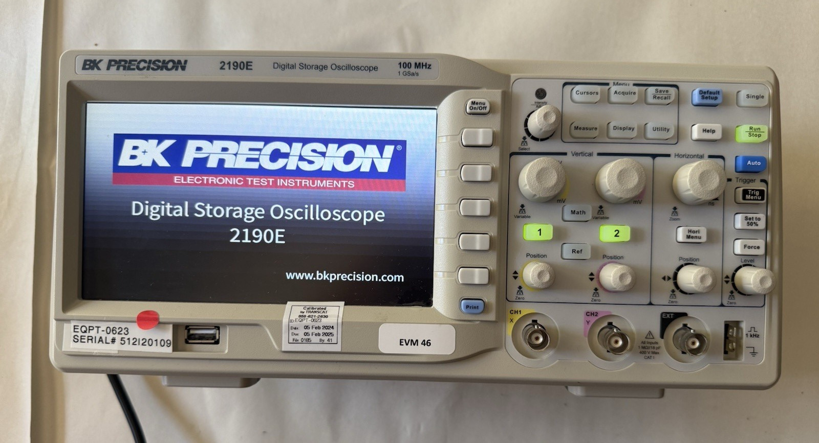 BK Precision 2190E Digital Storage Oscilloscope - 100 MHz, 1 GSa/s & 2-Ch