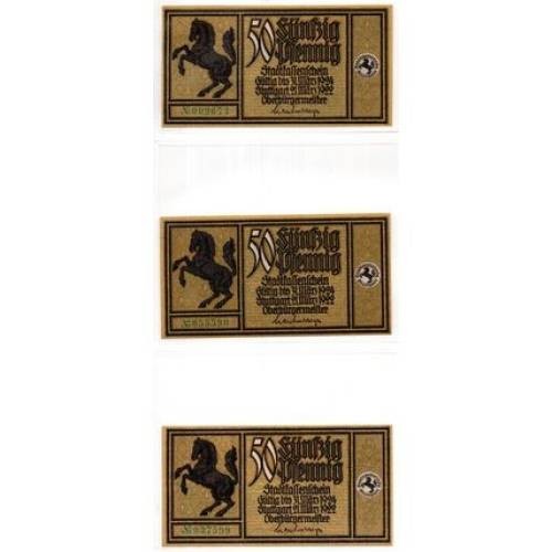 1922 Germany Stuttgart Notgeld Set of 12 Notes (1447)