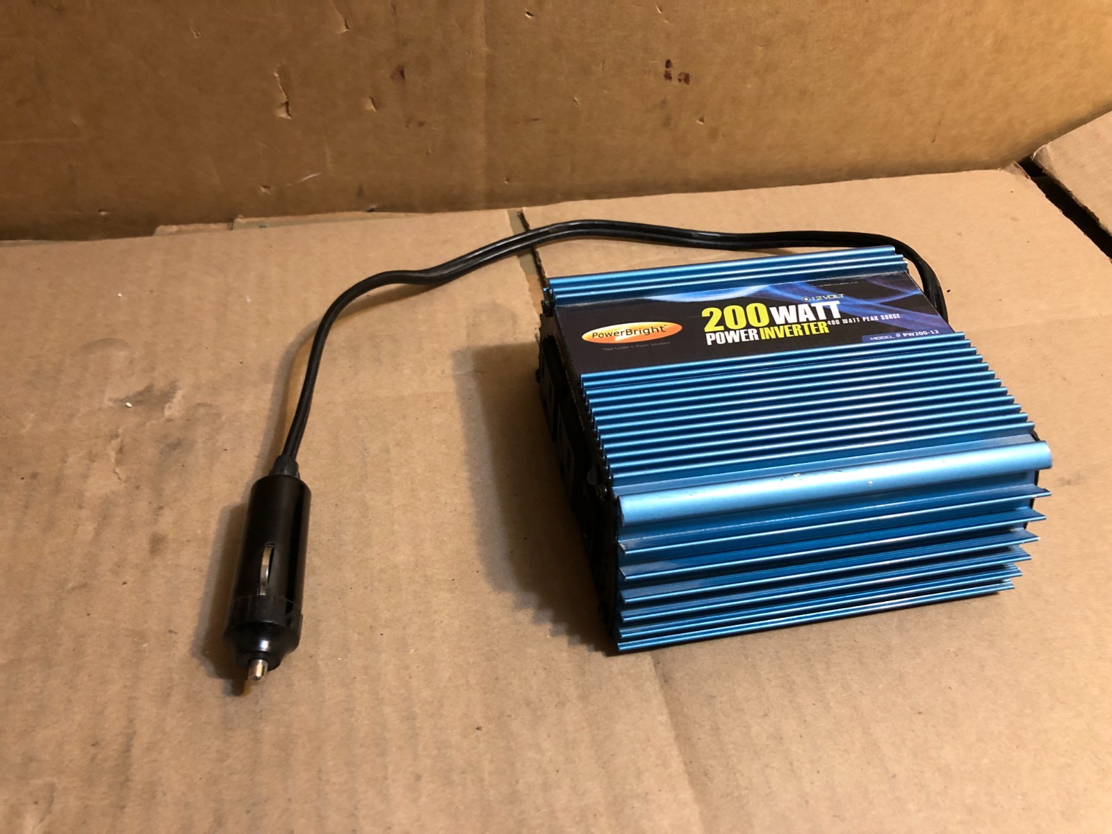 Power Bright 200W Power Inverter 12V 400W Peak Surge