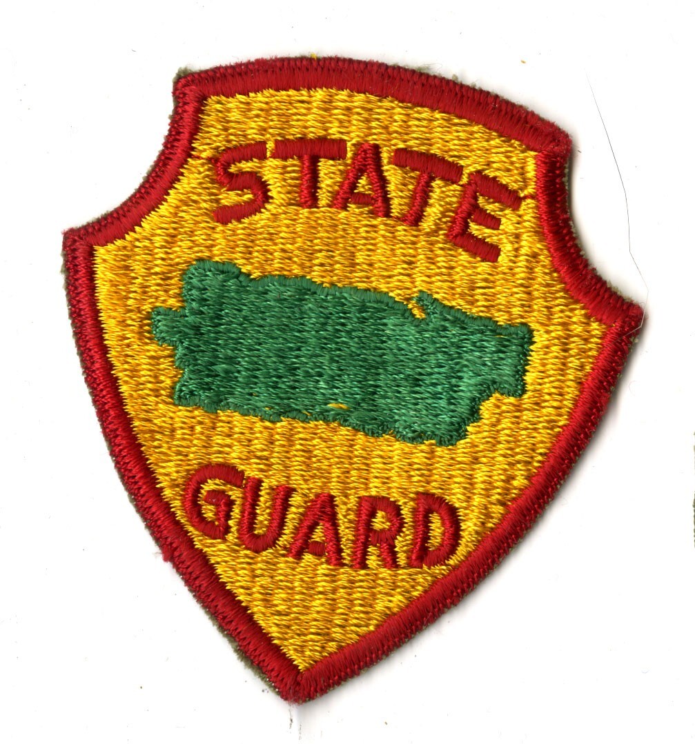 Puerto Rico State Guard White Back Patch WWII Vintage