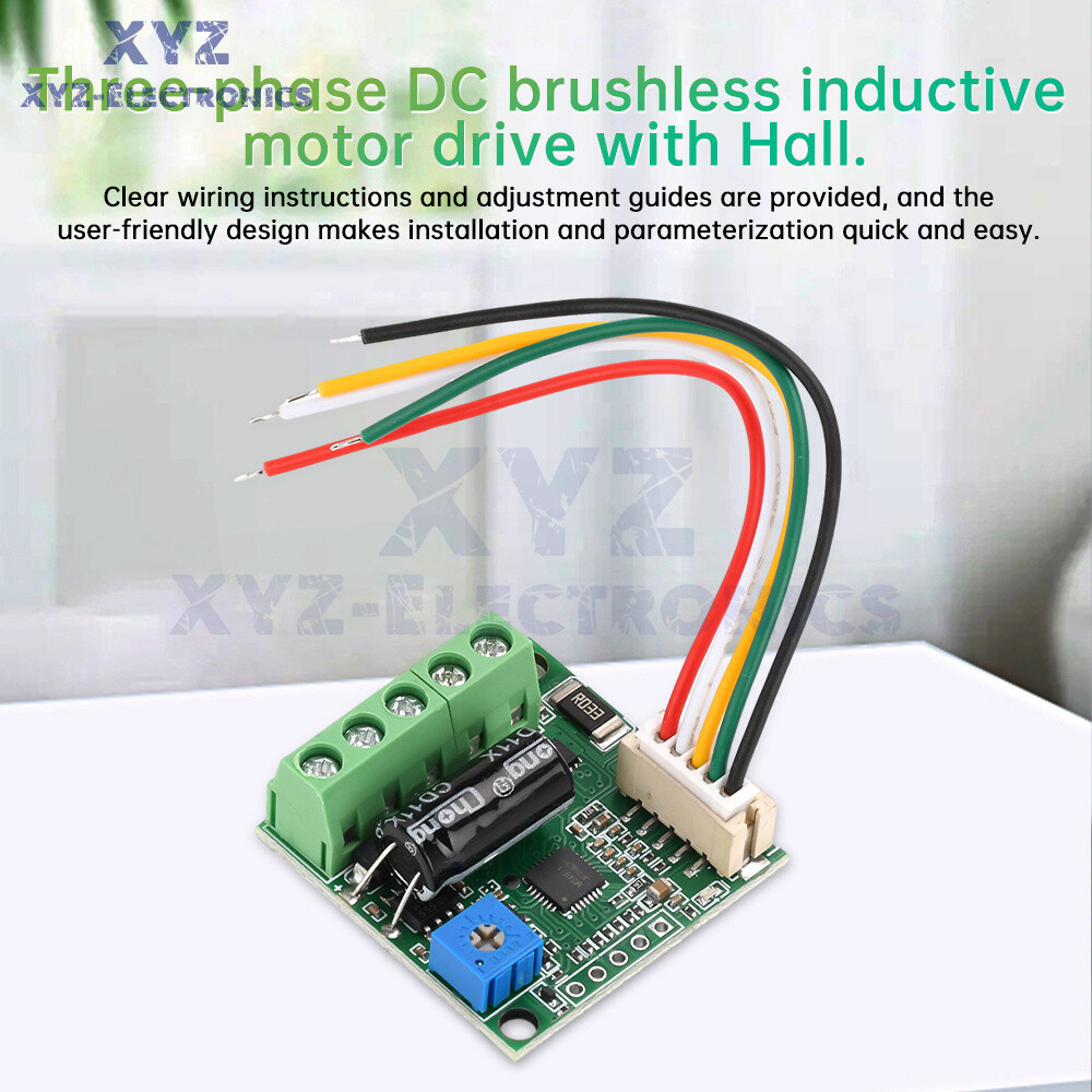 DC6-24V 100W BLDC 3-phase DC Brushless Hall Motor Drive Motor Speed Controller