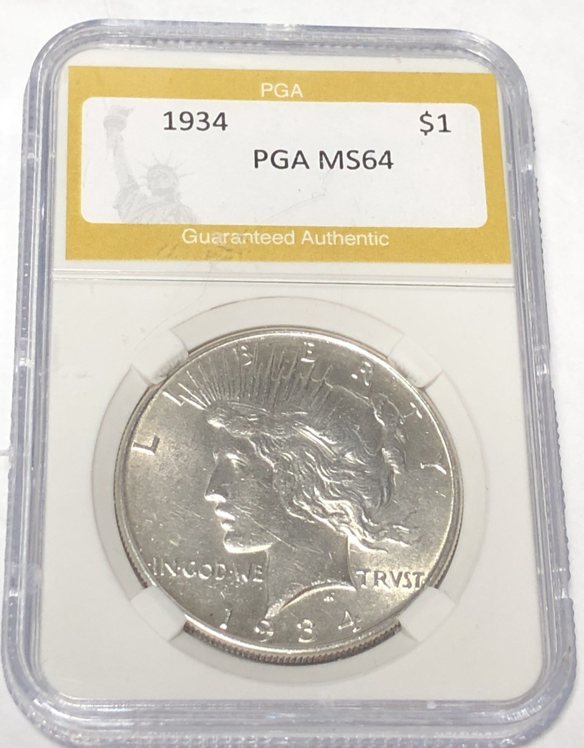 1934 PEACE DOLLAR "UNC GRADE"🔥LUSTER/NICE HIGH POINTS - HAIR, FEATHERS, RAYS💥✅