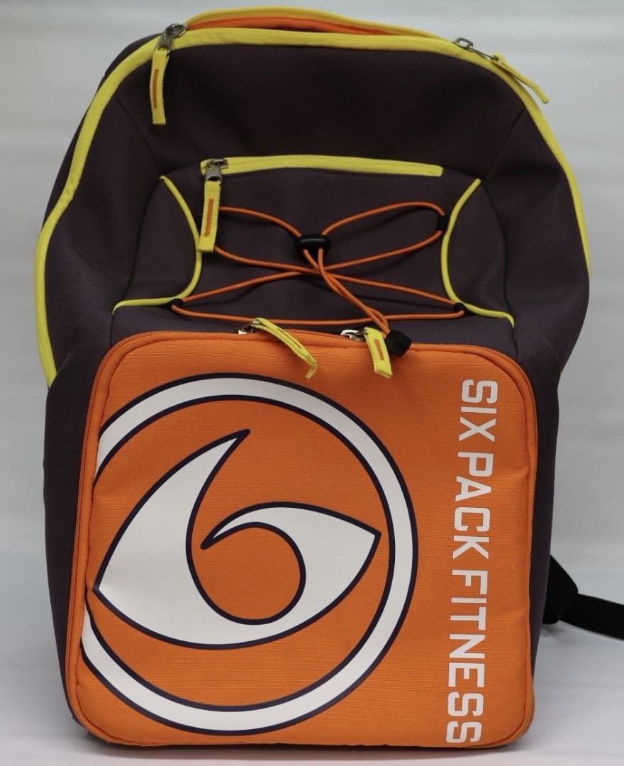 6 Pack Fitness Prodigy Pursuit Backpack Travel Fit Orange/Purple Sports Laptop