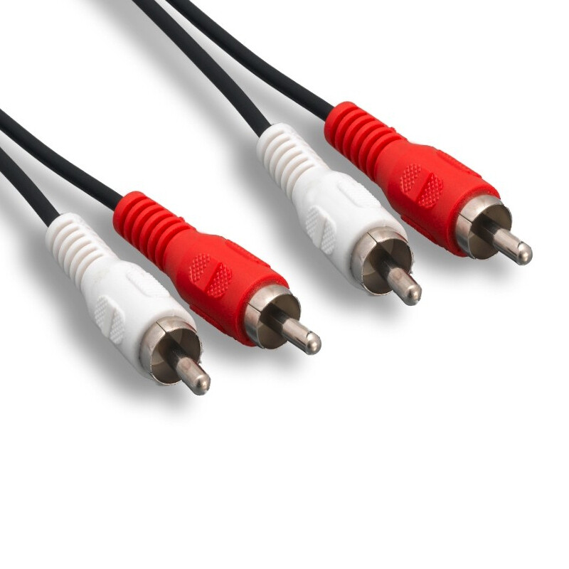 25 feet 2RCA Red/White Audio Cable for Stereo Speaker PC Car Sound System Player