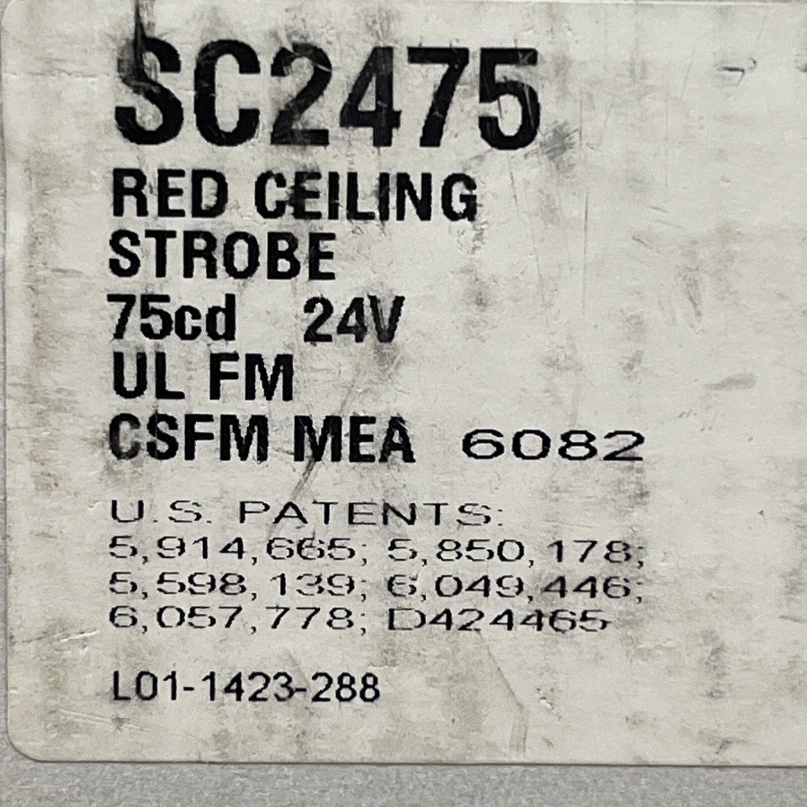 System Sensor SC2475 Ceiling Mount Strobe NOS