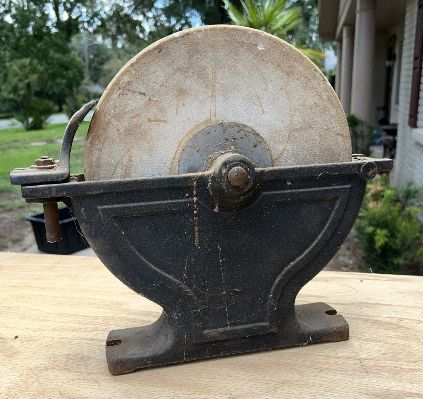 Wet Grinder Sharpener Vintage Water Wheel with pully