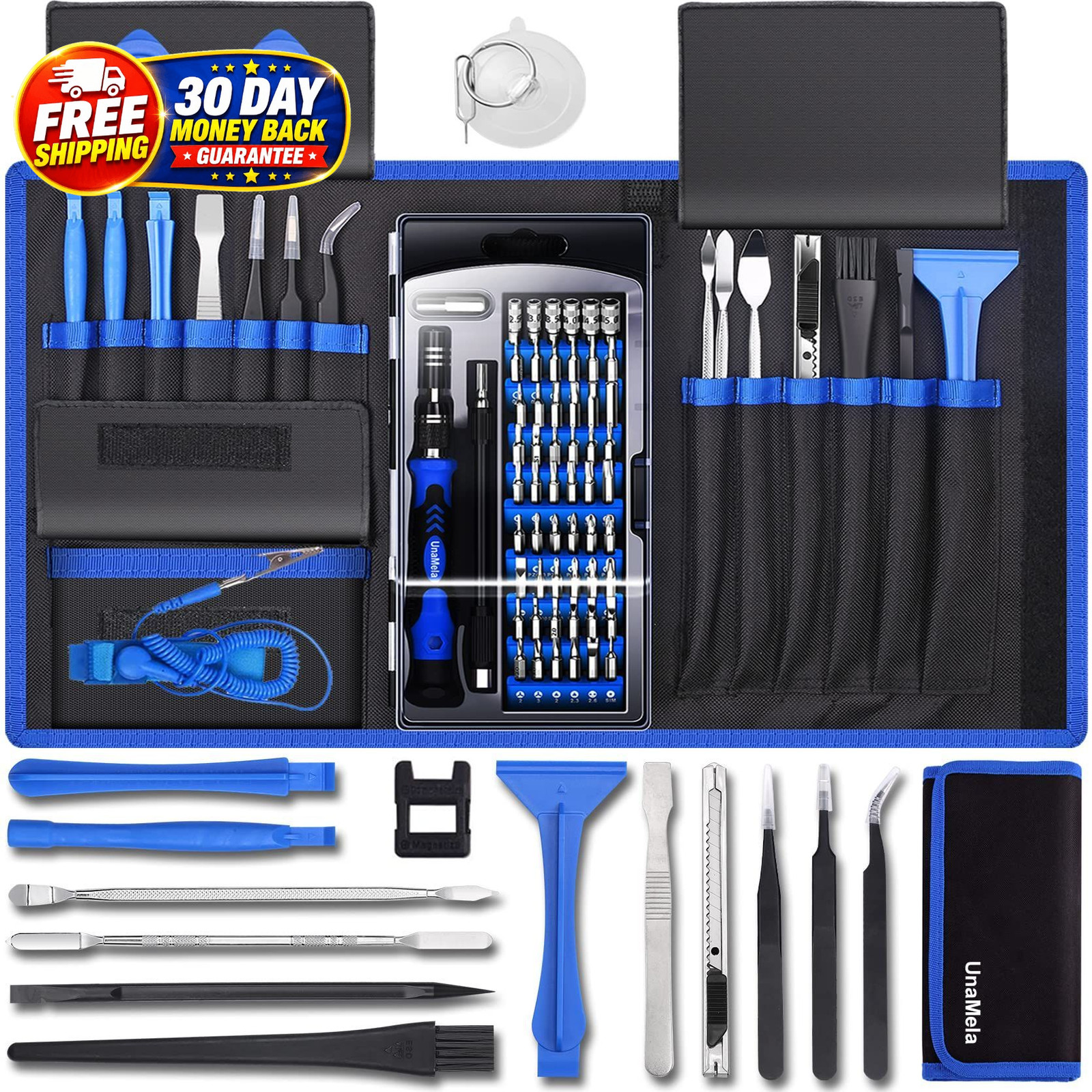 80 IN 1 Professional Computer Repair Tool Kit, Precision Small, Blue