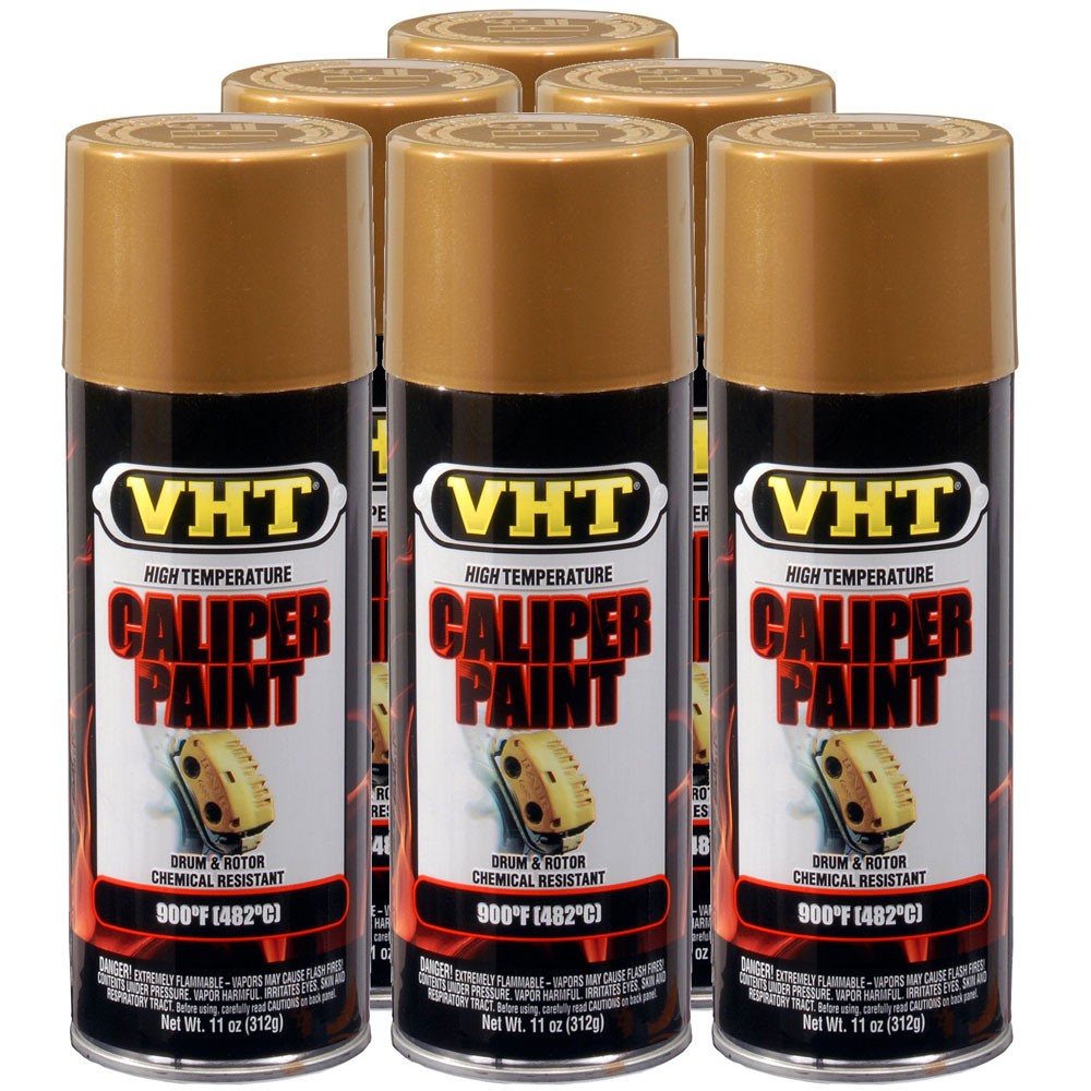 VHT Paint VHTSP736 (6-PACK); Caliper Paint 11oz Aerosol Gold 900°F Intermittent