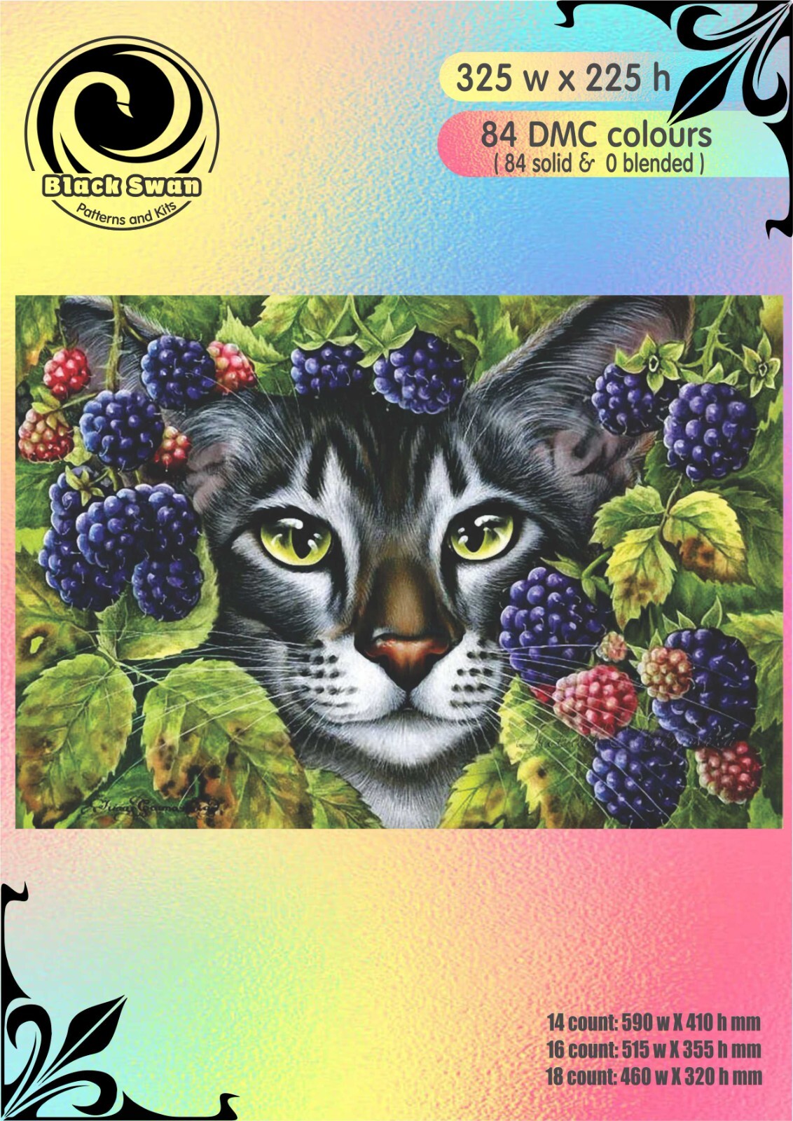 Blackberries 869 Chart Counted Cross Stitch Pattern Needlework