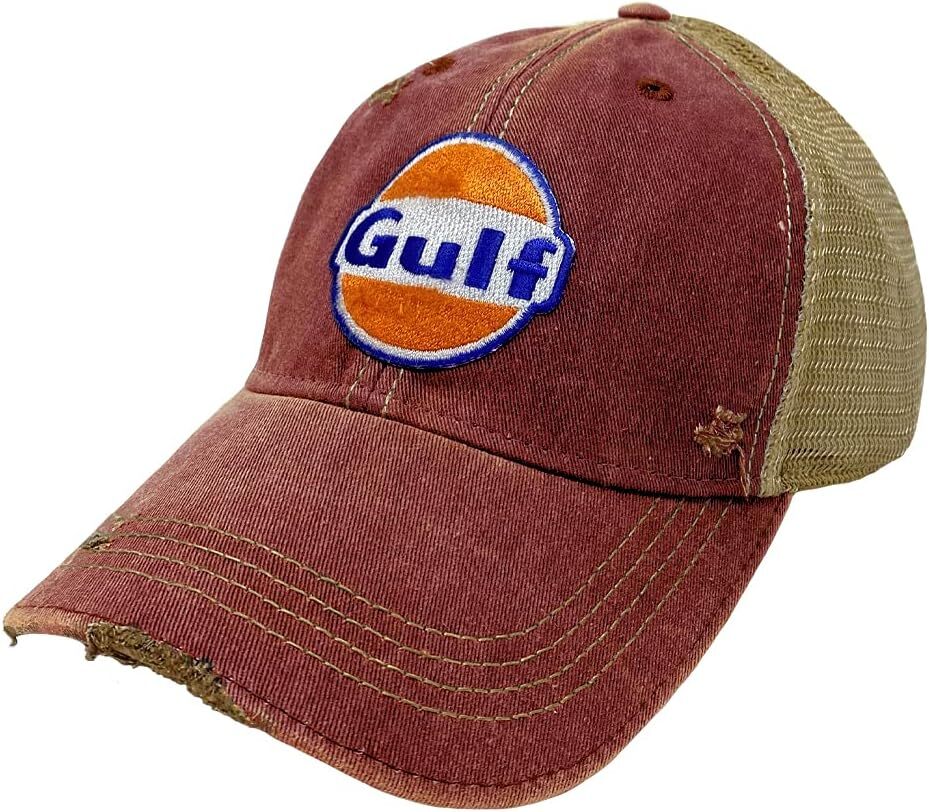 Gulf Distressed Vintage Adjustable Snapback Hat One Size, Wine