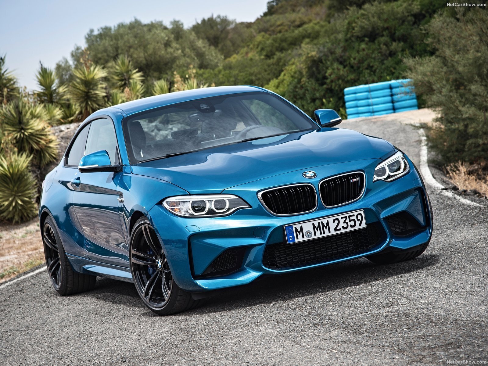 Cars bmw m2 coupe Desk Mat Stitched