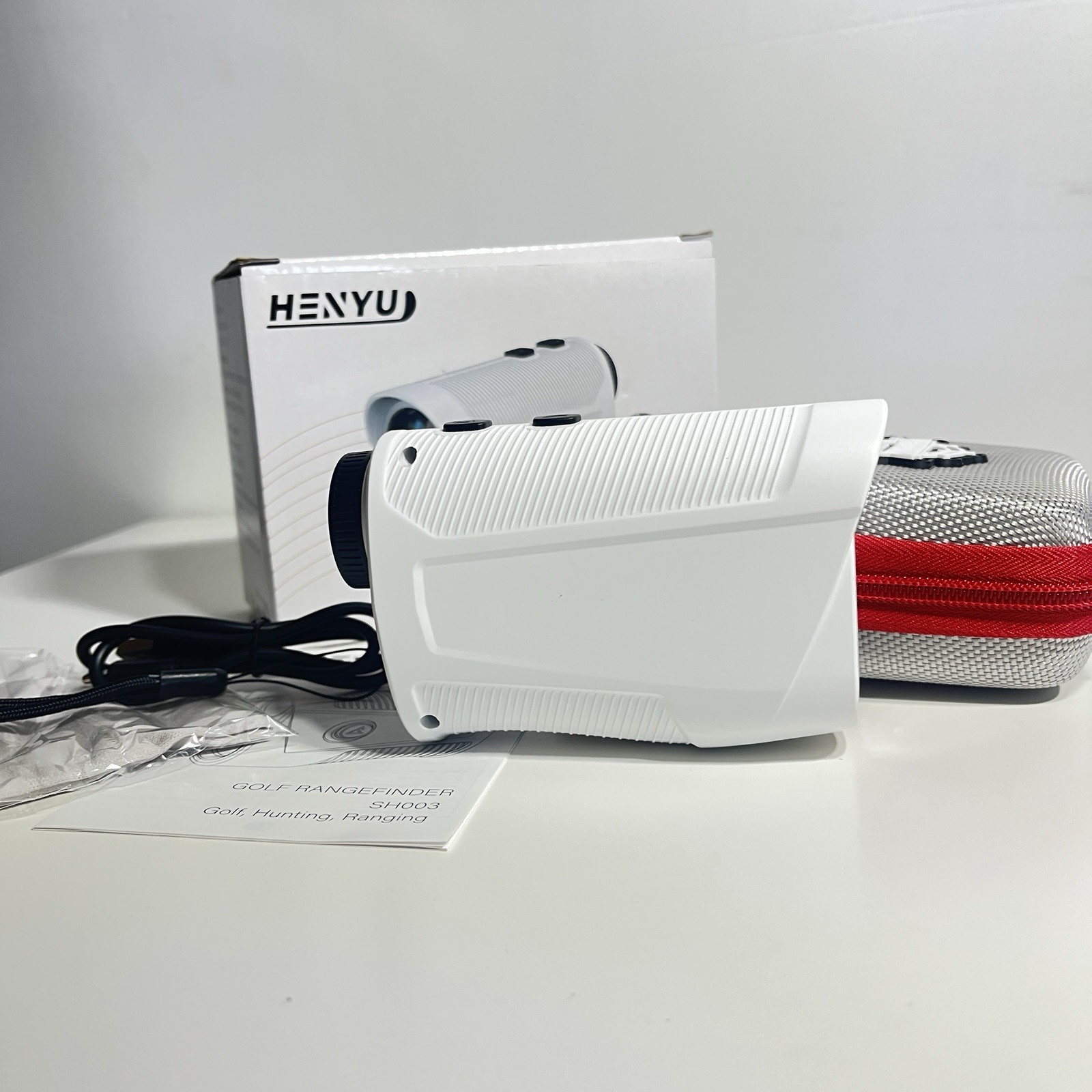 HENYU SH003 Golf Laser Rangefinder White Rechargeable Hunting Targeting