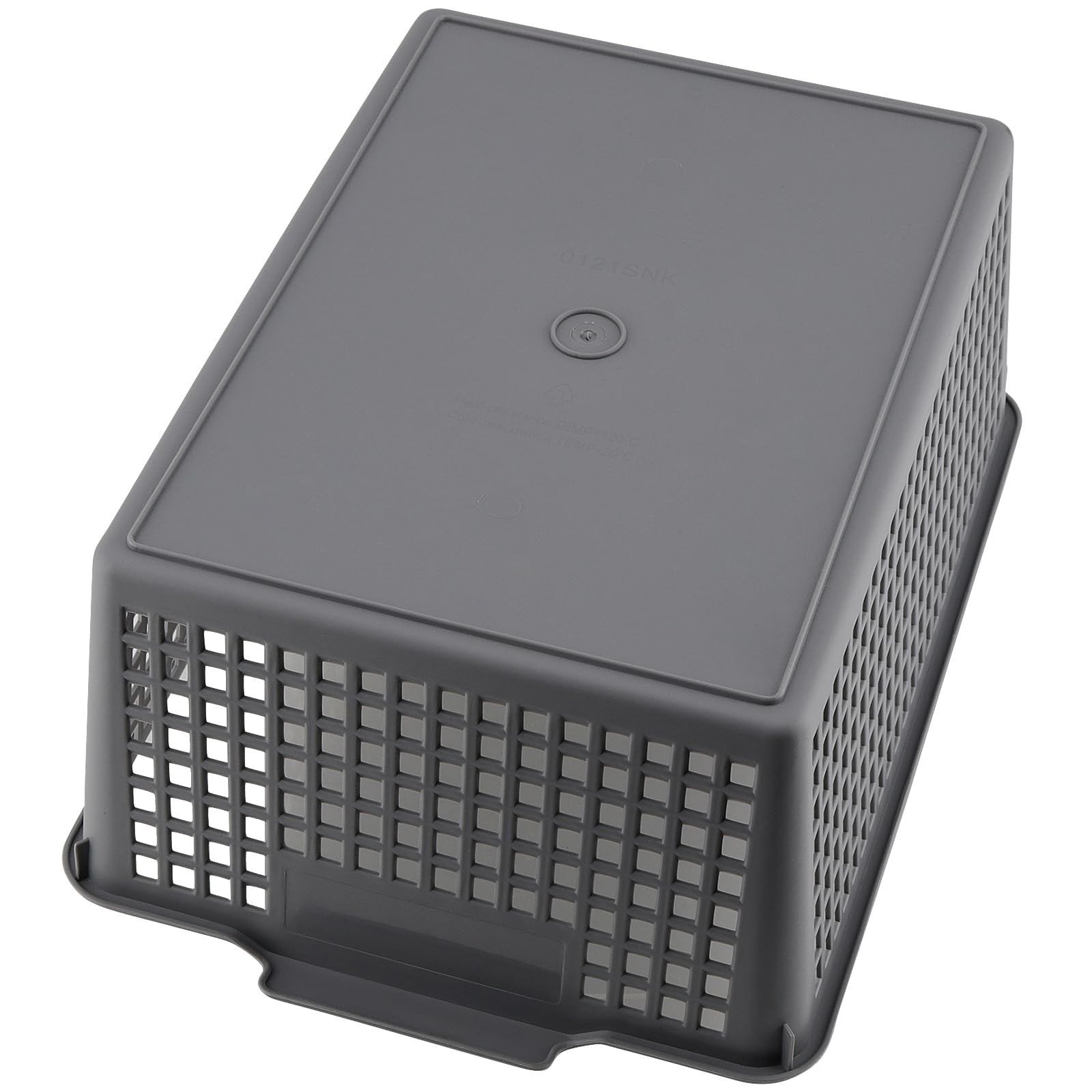 3 Pack Large Plastic Storage Baskets, 14.3 x 10.2 x 5.7 Inch Grey Storage Bin...
