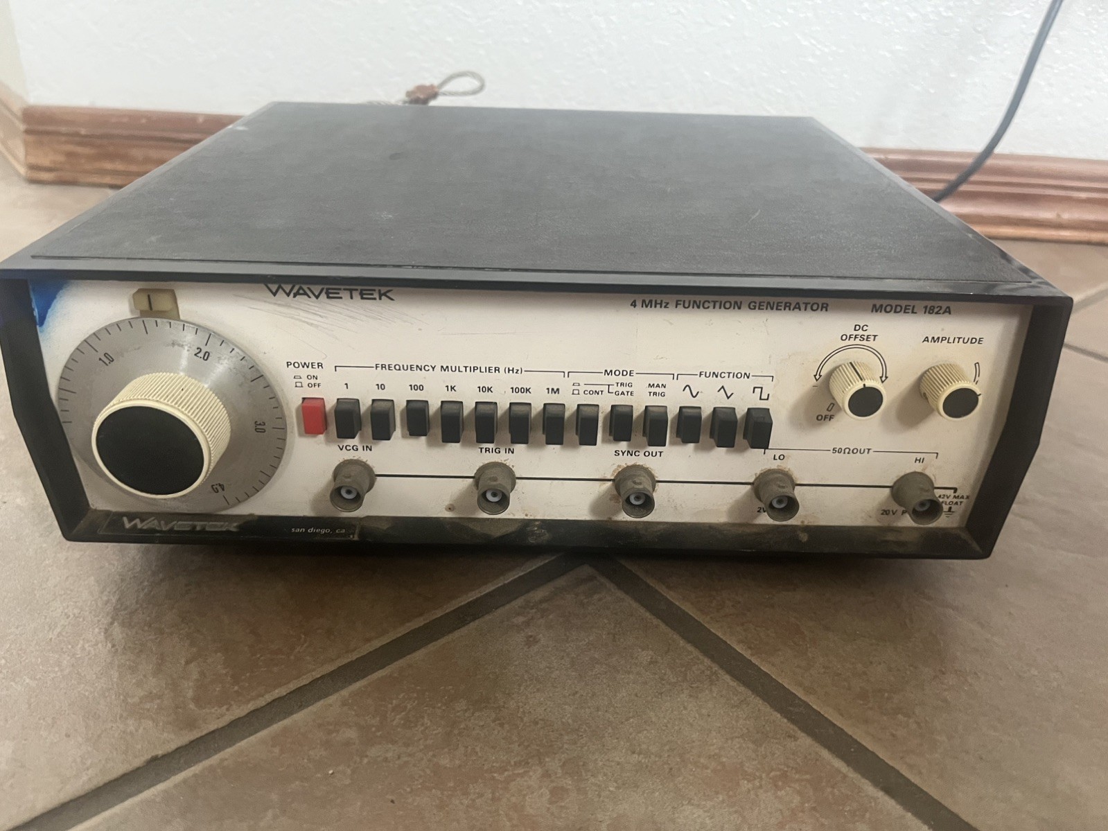 Wavetek Model 182A 4MHz Function Generator