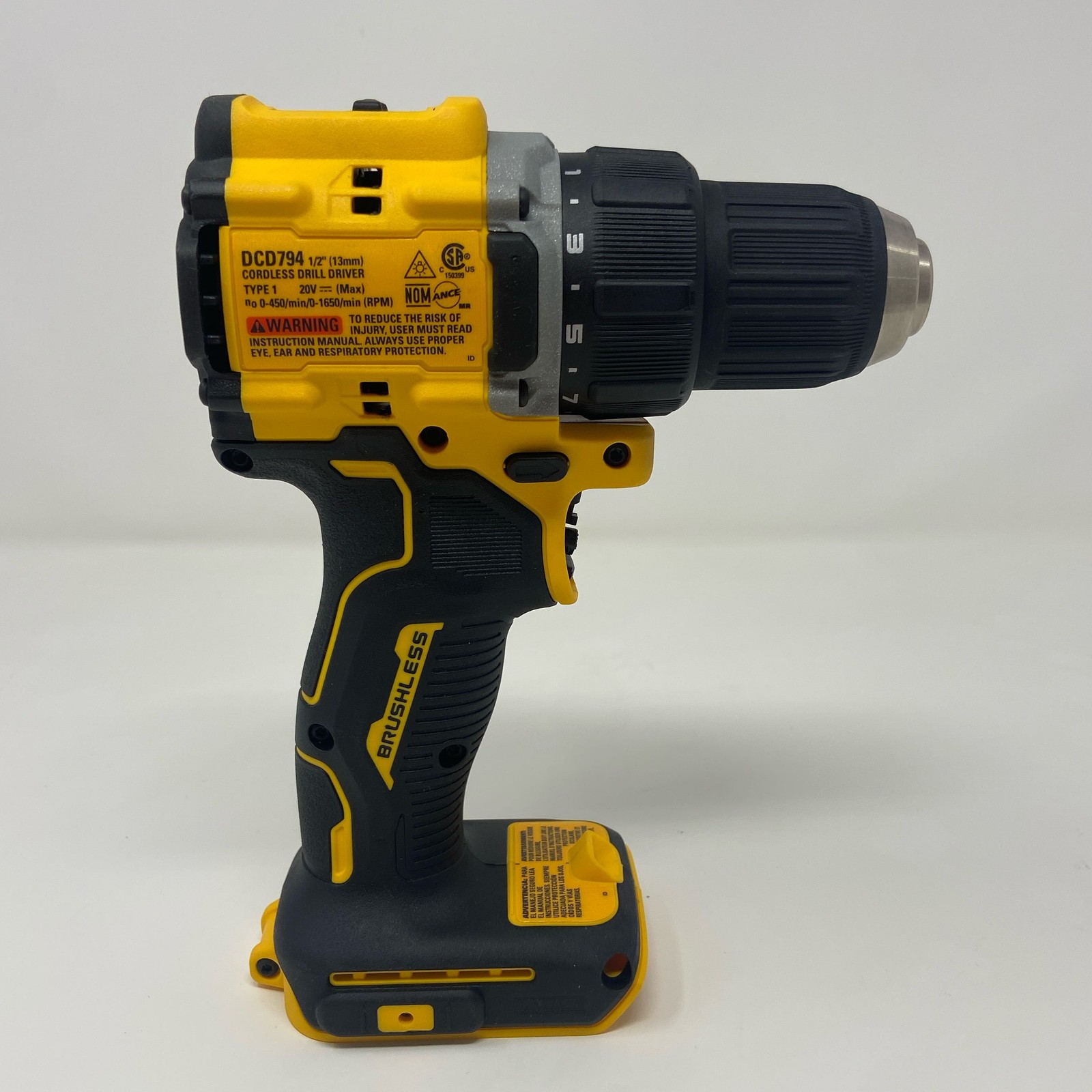 DEWALT 20V MAX ATOMIC 1/2" Brushless Drill/Driver Yellow/Black Bare Tool
