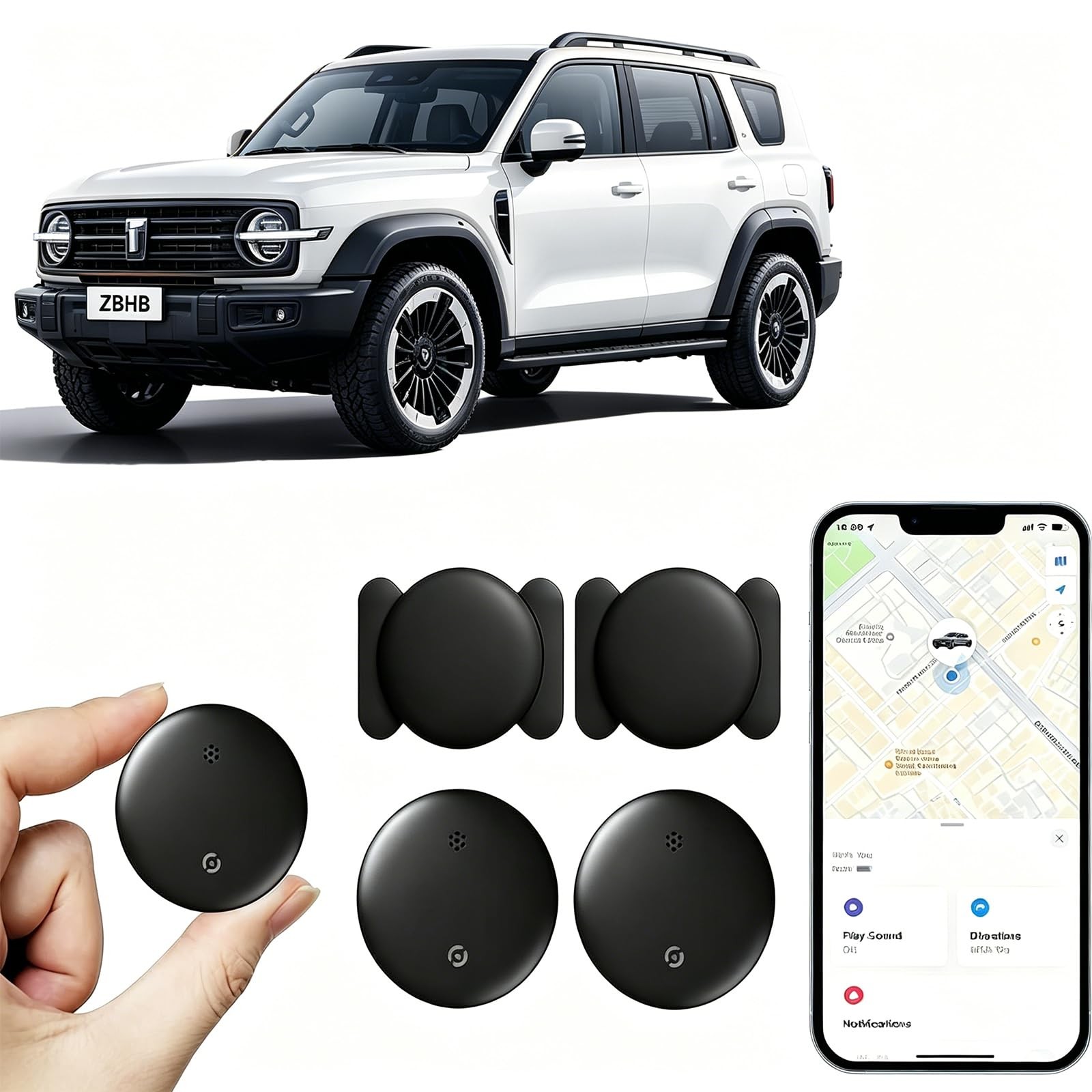 2 Pack GPS Tracker for Vehicles,Hidden Vehicle Locator,Tracker Device for Veh...