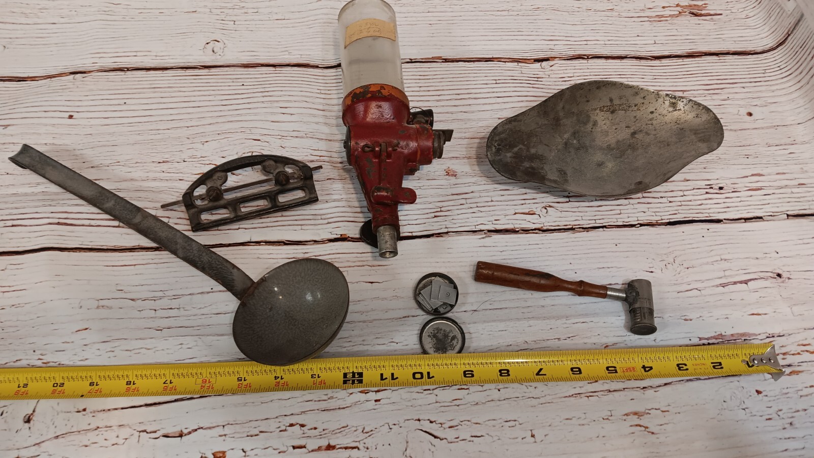 Vintage Lot of Miscellaneous Gun Powder Measuring Tools and Weights