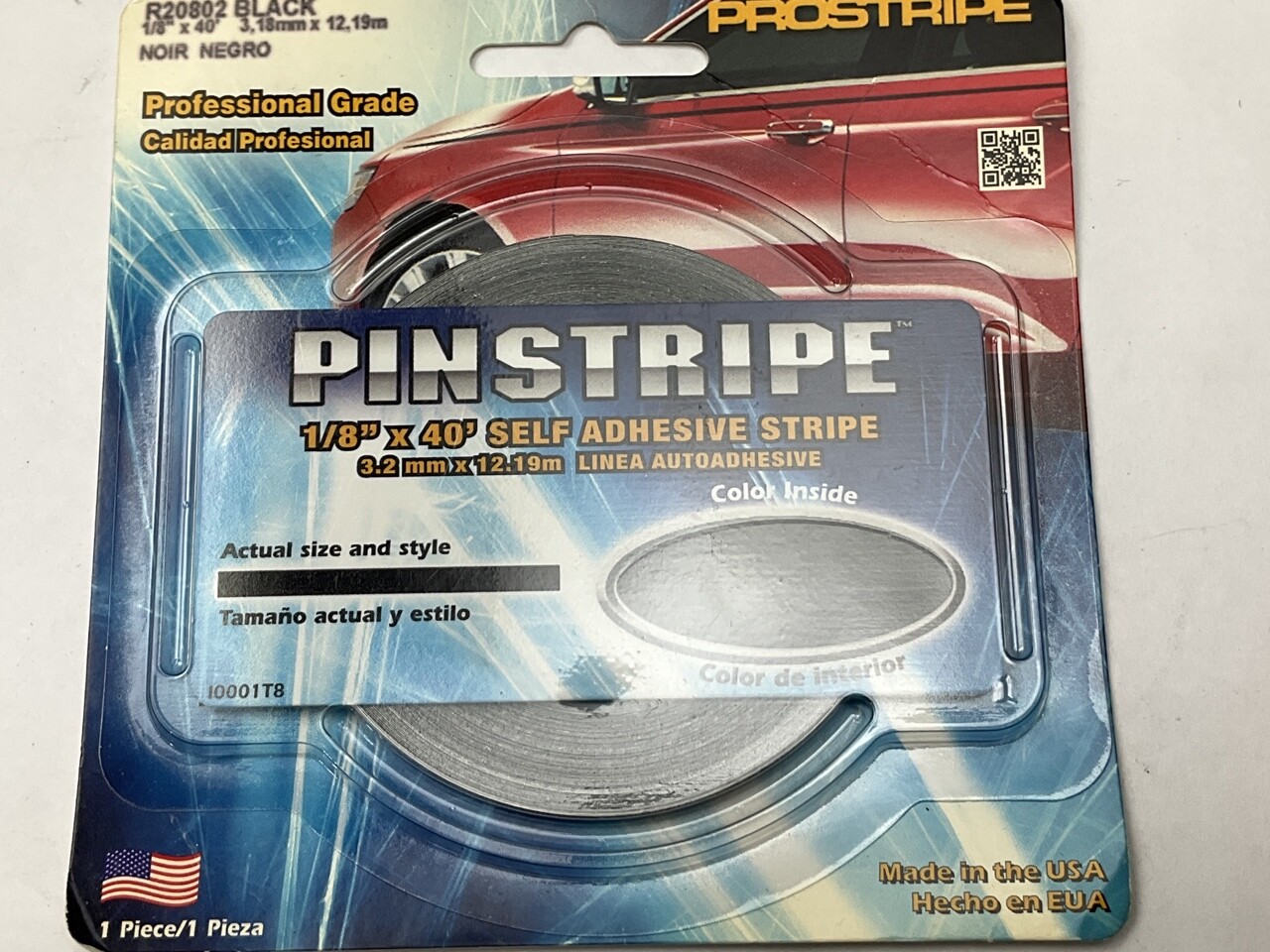 Prostripe R20802 Vinyl Striping Pinstriping Tape 1/8" X 40' Black