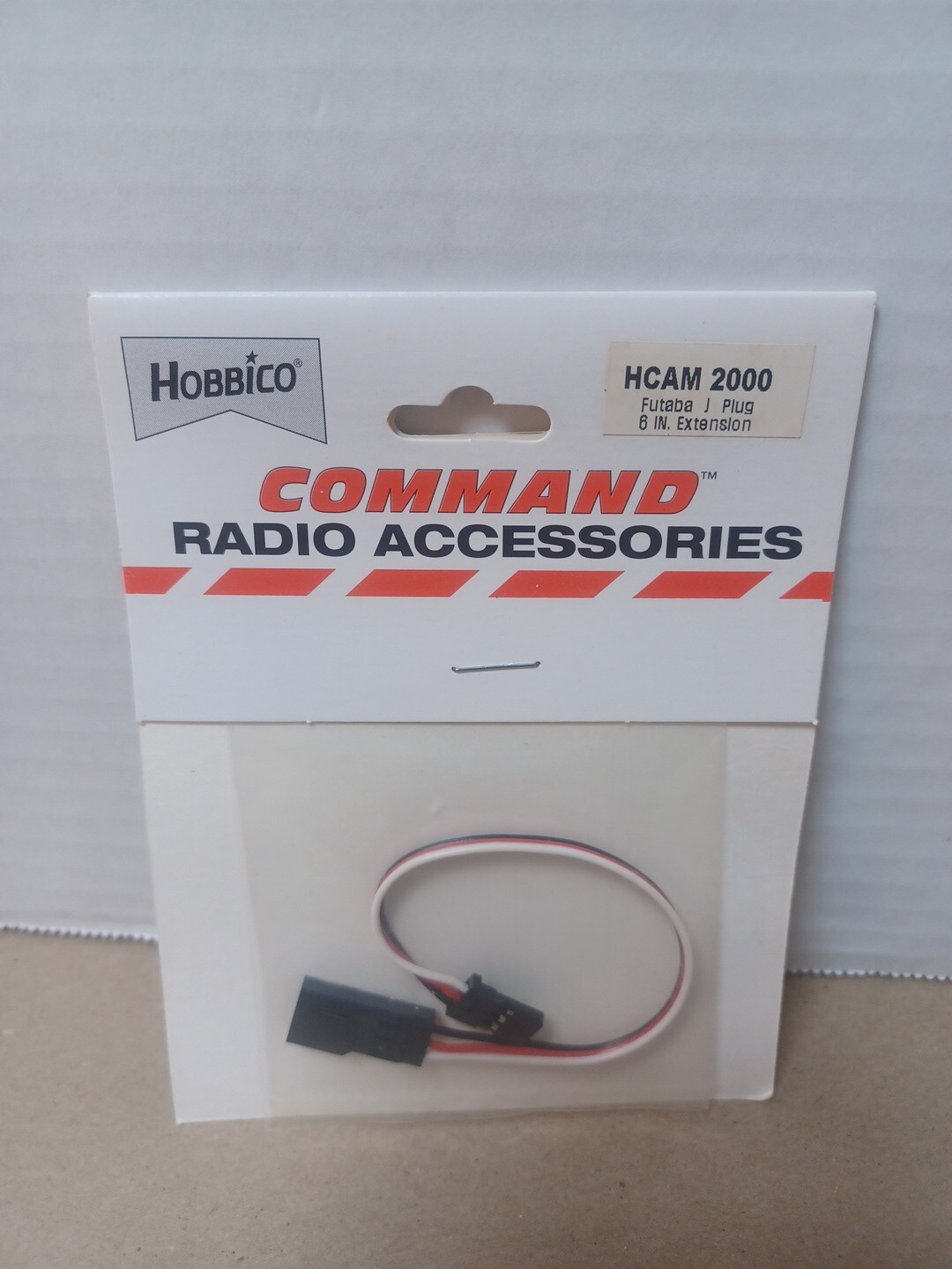NIB Hobbico HCAM 2000 - 6" Extension - Futaba J Plug, Command Radio Brand New