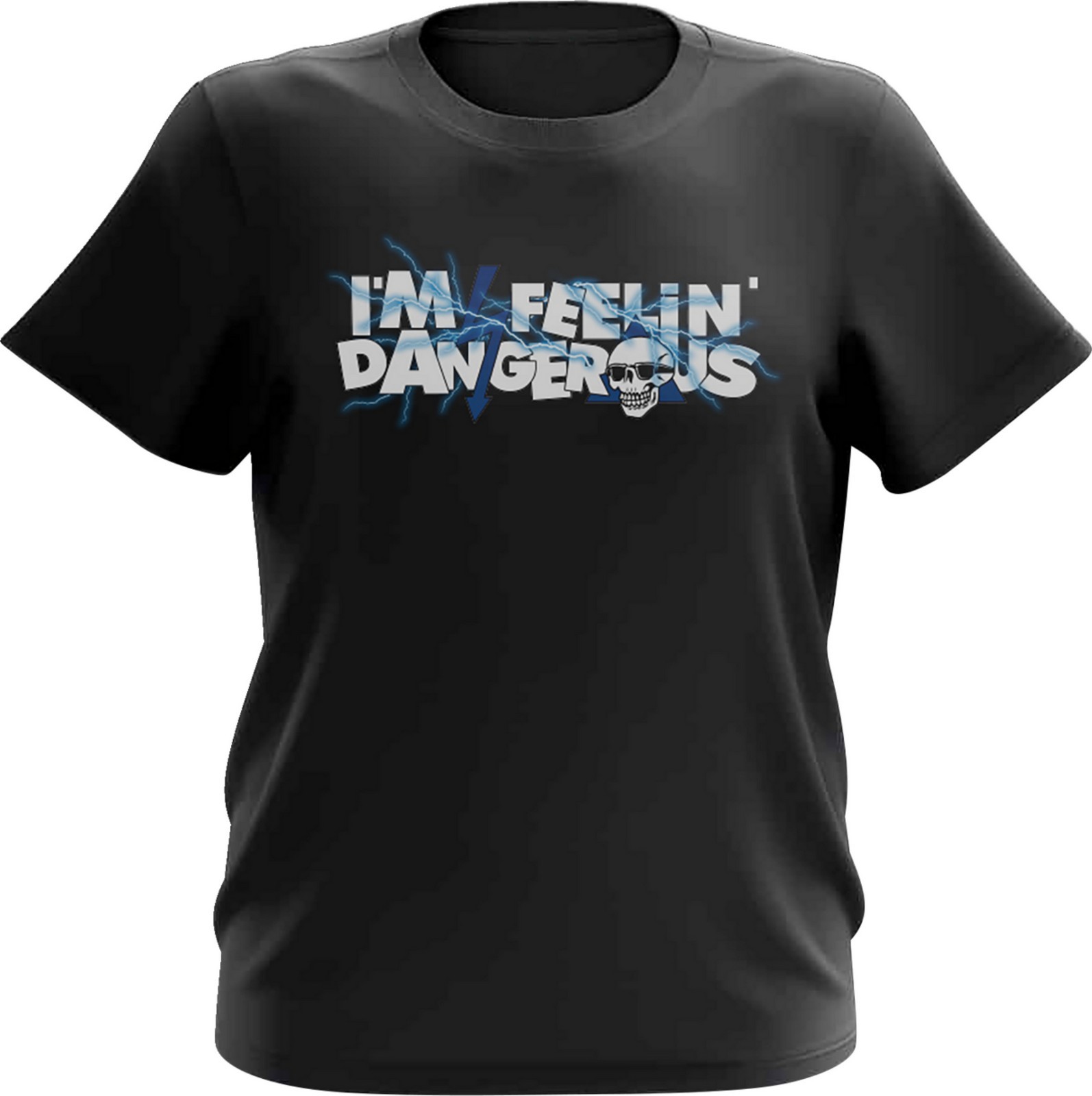 Deegan Shocking Youth Short Sleeve T-Shirt Black/Blue